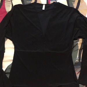 Black sheer silky top